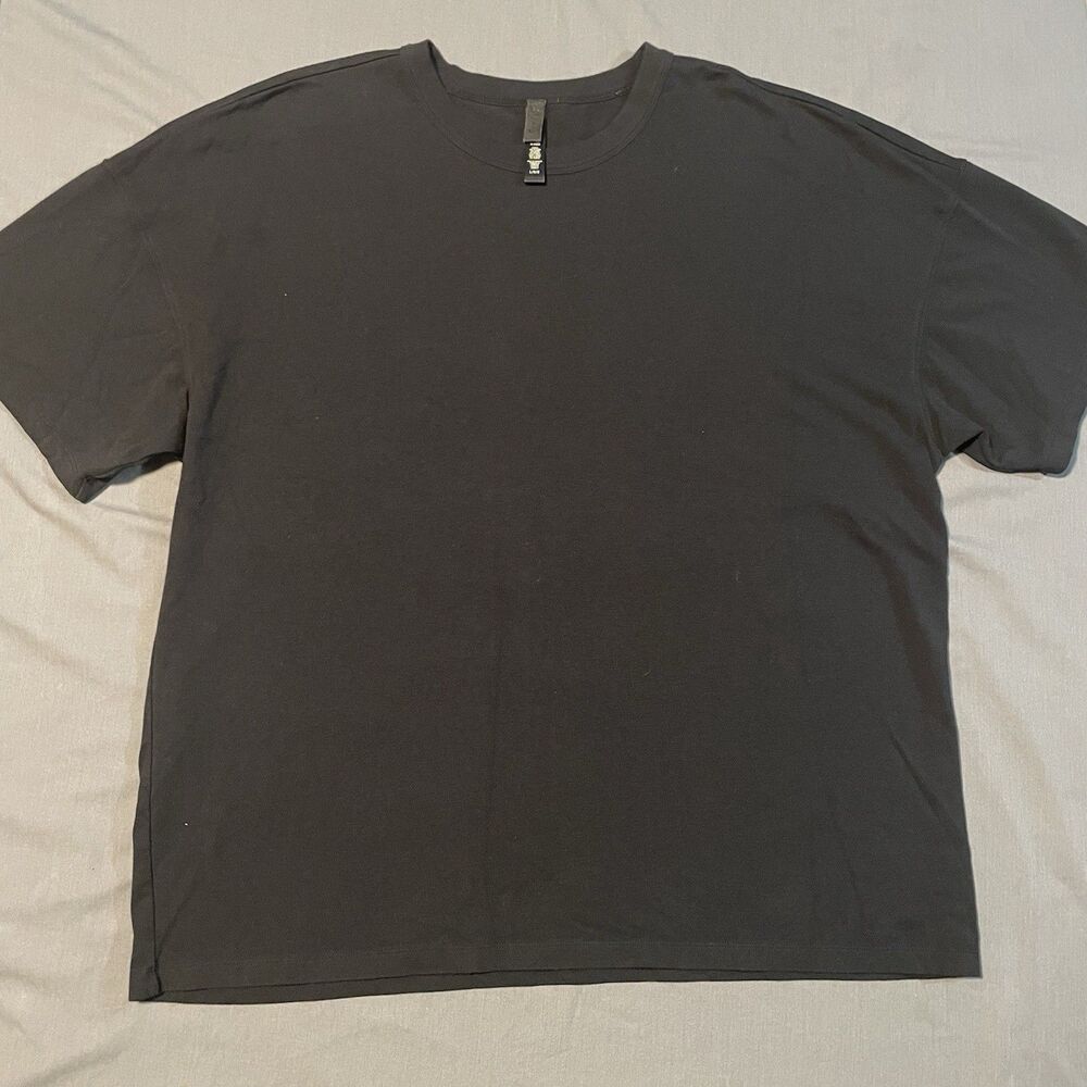 Skims Men's Heavyweight Cotton Jersey Lounge Relaxed T-Shirt Obsidian Large